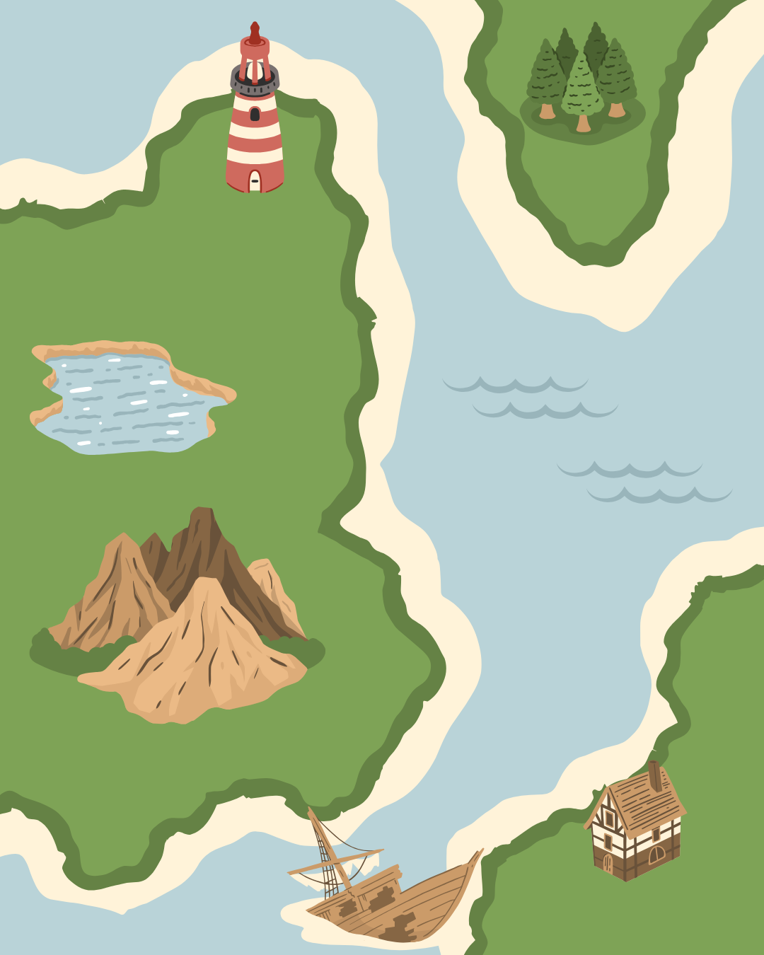 Pirate treasure map